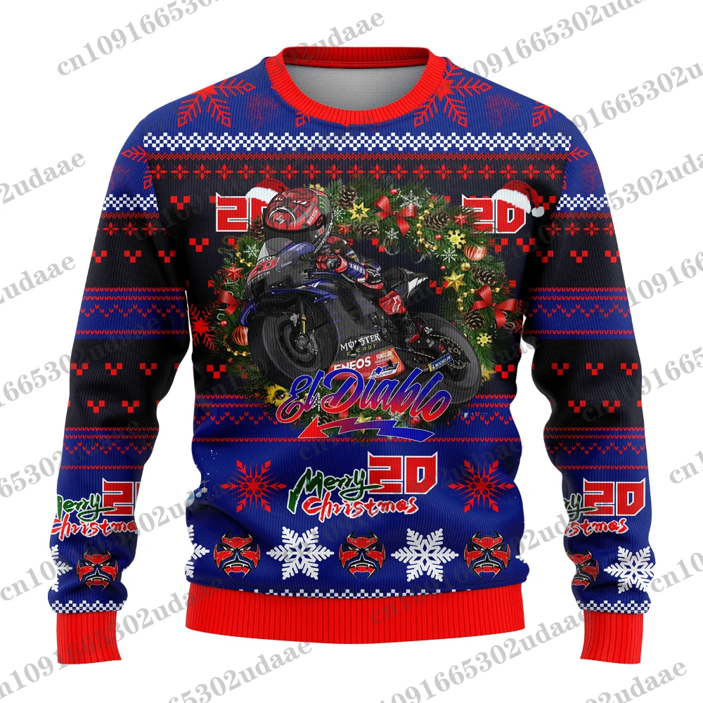 Водитель No. 20 Fabio Quartararo Fan Lovers Ugly Christmas Sweatshirt мужской и женский пуловер топ новинка