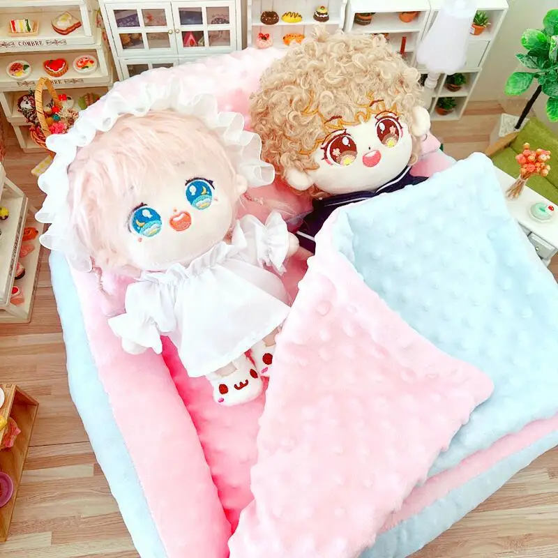 20CM Doll Bed Doll Accessories Bed+Quilt+Pillow Generation B