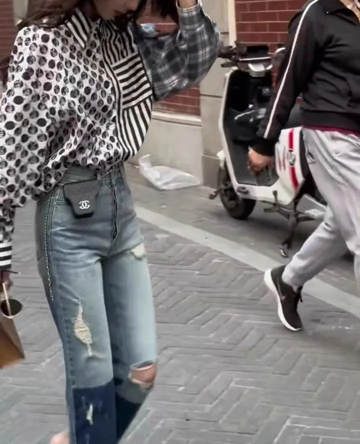 INS Супер горячая свободная универсальная рубашка для женщин Европейские товары