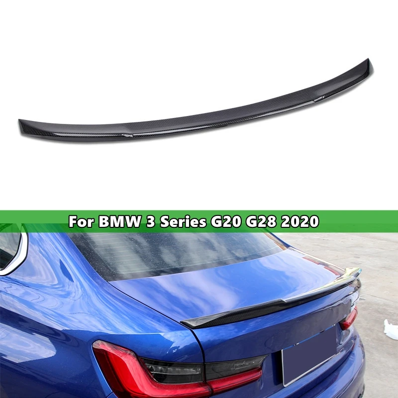 

Black Real Carbon Fiber Car Rear Trunk Deck Spoiler Car Tail Wing For BMW 3 Series G20 G28 2020 Car Accessories