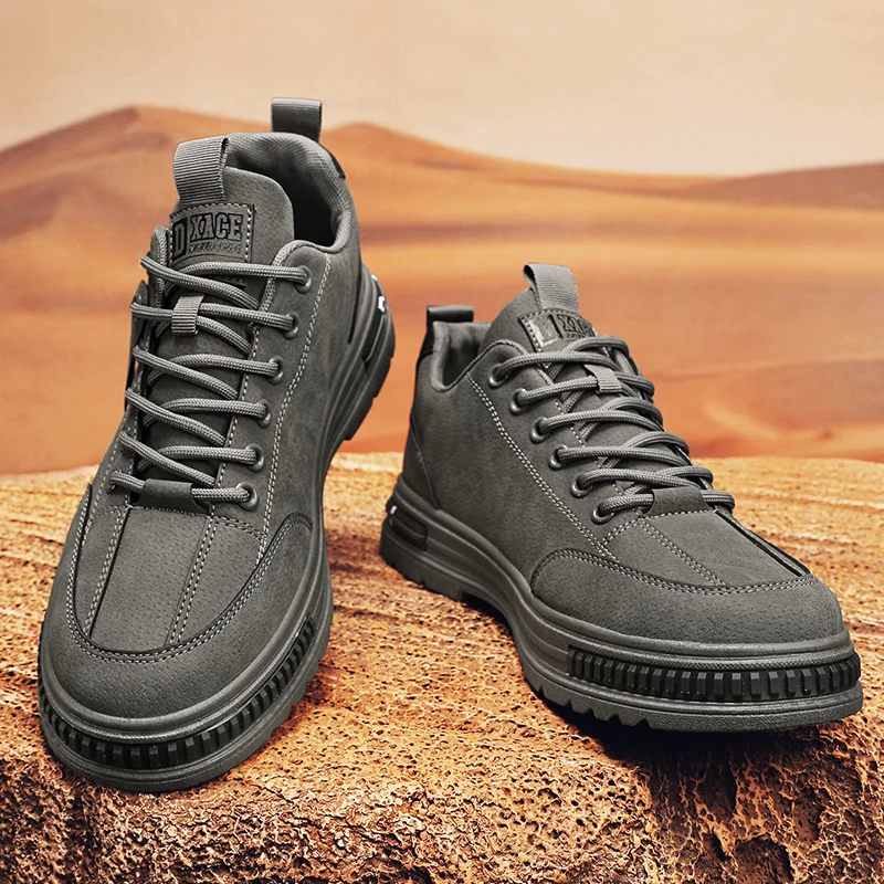 Мужская рабочая защитная обувь повседневная в британском стиле ретро