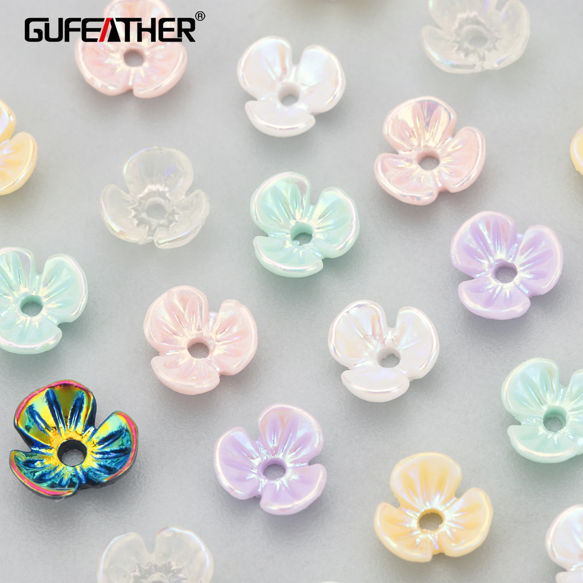 50 шт./партия, пластиковые цветочные лепестки GUFEATHER, набор аксессуаров для самостоятельного изготовления ювелирных изделий, в форме цветка, MD20 50 шт./партия, пластиковые цветочные лепестки GUFEATHER, набор аксессуаров для самостоятельного изготовления ювелирных изделий, в форме цветка, MD20