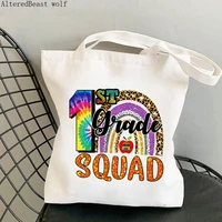 teacher supplies shopper bag first grade rainbow girls teacher bag harajuku shopping canvas bag girl tote shoulder lady gift bag