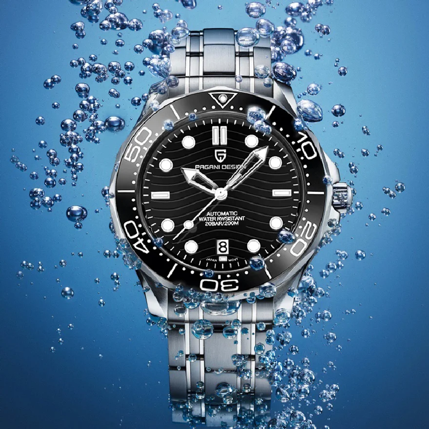 

2022 New PAGANI DESIGN Business men's mechanical wristwatch automatic watch men luxury Sapphire mirror NH35 200M Dive clock man