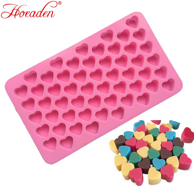 

Heart Shape Ice Cube Silicone Mold Tray 55 Grids DIY Chocolate Fondant Mould Love Valentine's Day Bar Accessories Kitchen Tools