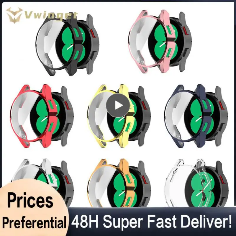 

40mm 44mm Protective Case Tpu For Samsung Galaxy Watch 4 Electroplating Anti-drop Smart Accessories Dustproof