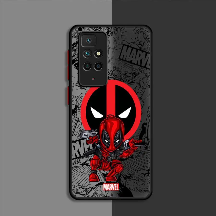 Матовый чехол для Xiaomi Redmi Note 11 13 Pro Plus 10 12 9S 12S 12C 9 8 K40 10C A1 8T 13C Чехол телефона Marvel Iron Man
