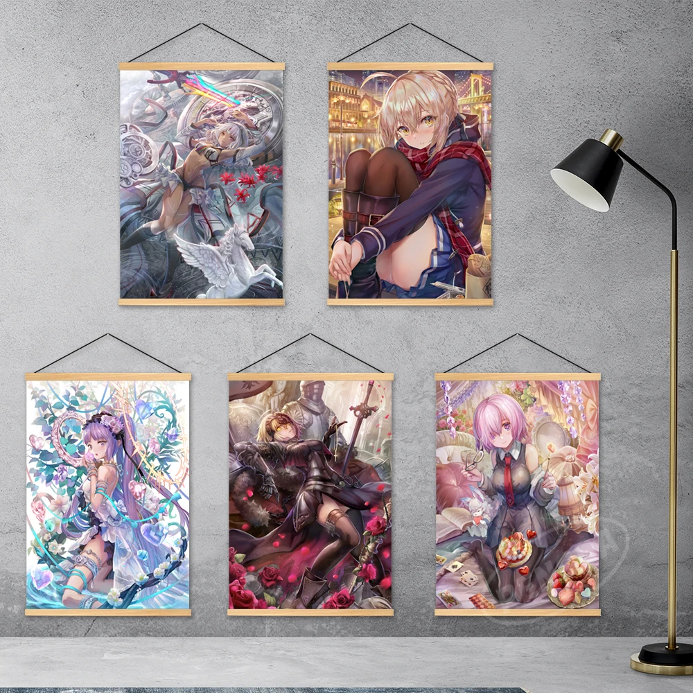 

Настенный плакат с надписью «Fate Grand Order», деревянная Модульная картина с принтом Мэтью кайриэлит для домашнего декора комнаты, аниме, художе...