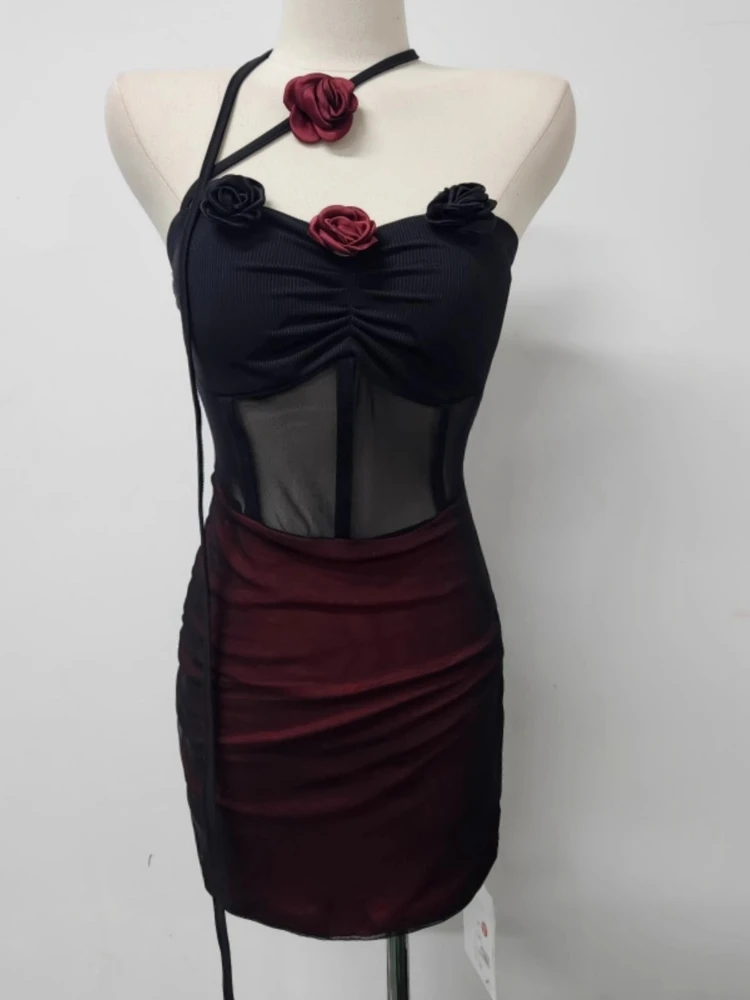 Большой размер сексуальное белье Spice Girl Babydolls с 3D цветами плиссированное сетчатое