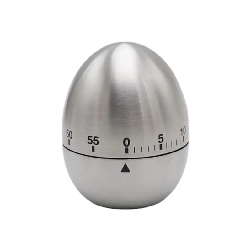 Stainless Steel Egg Timer Egg Clock Kitchen Timer Manual Mechanical Cooking Egg Alarm Clock Timer Countdown Cooking Tools