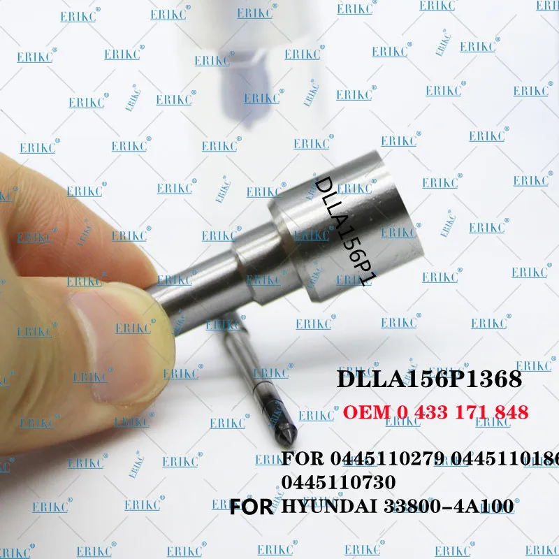 

ERIKC Diesel Fuel Injector Nozzle DLLA156P1368 OEM 0 433 171 848 FOR 0445110279 0445110186 0445110730 FOR HYUNDAI 33800-4A100