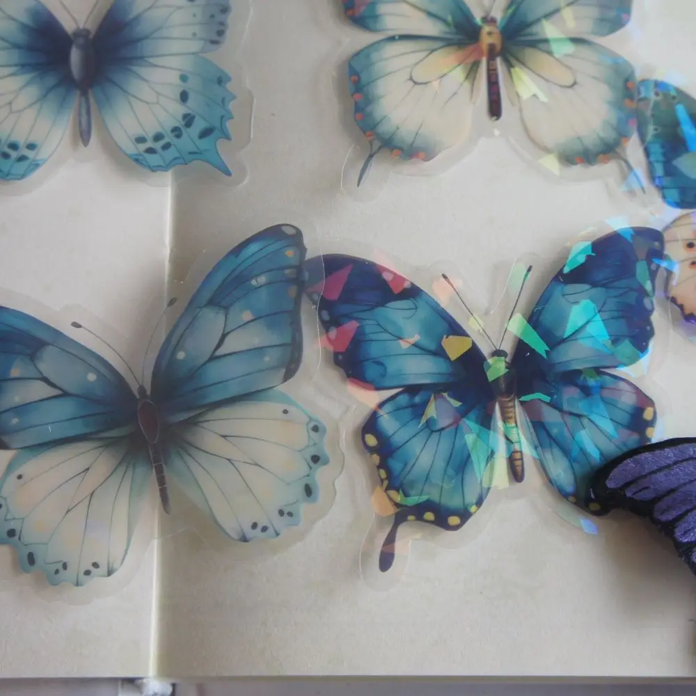 28 шт. лазерные наклейки в виде бабочек