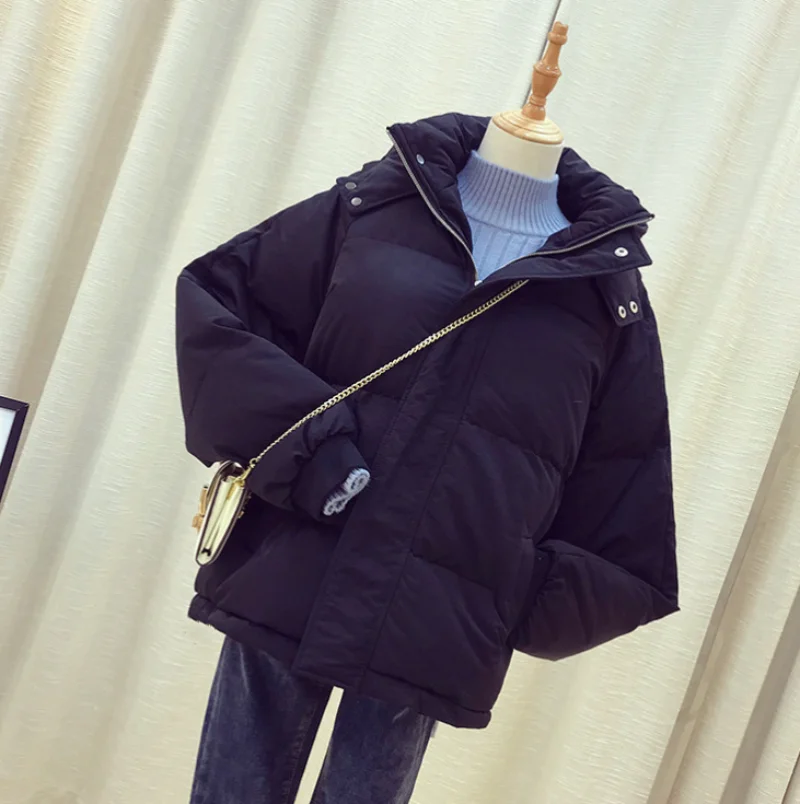 Cotton-padded Womens Jacket  Short New Loose Bread Winter Padded Cotton-padded Coat for Women