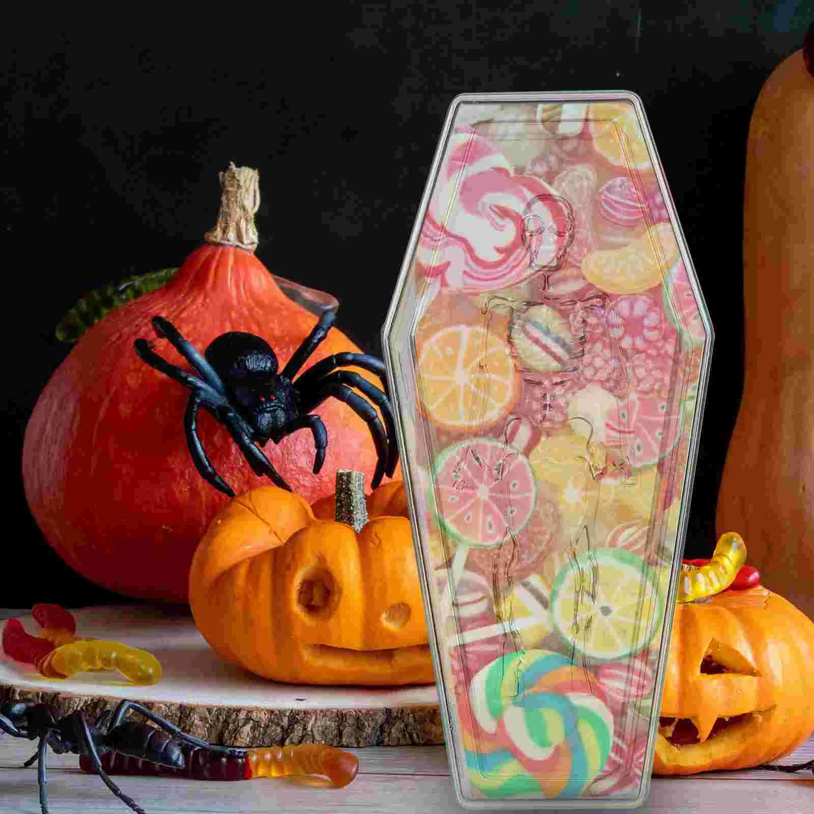 

Coffin Candy Box Storage Containers Party Decorative Prop Halloween Plastic Gift Case Child The