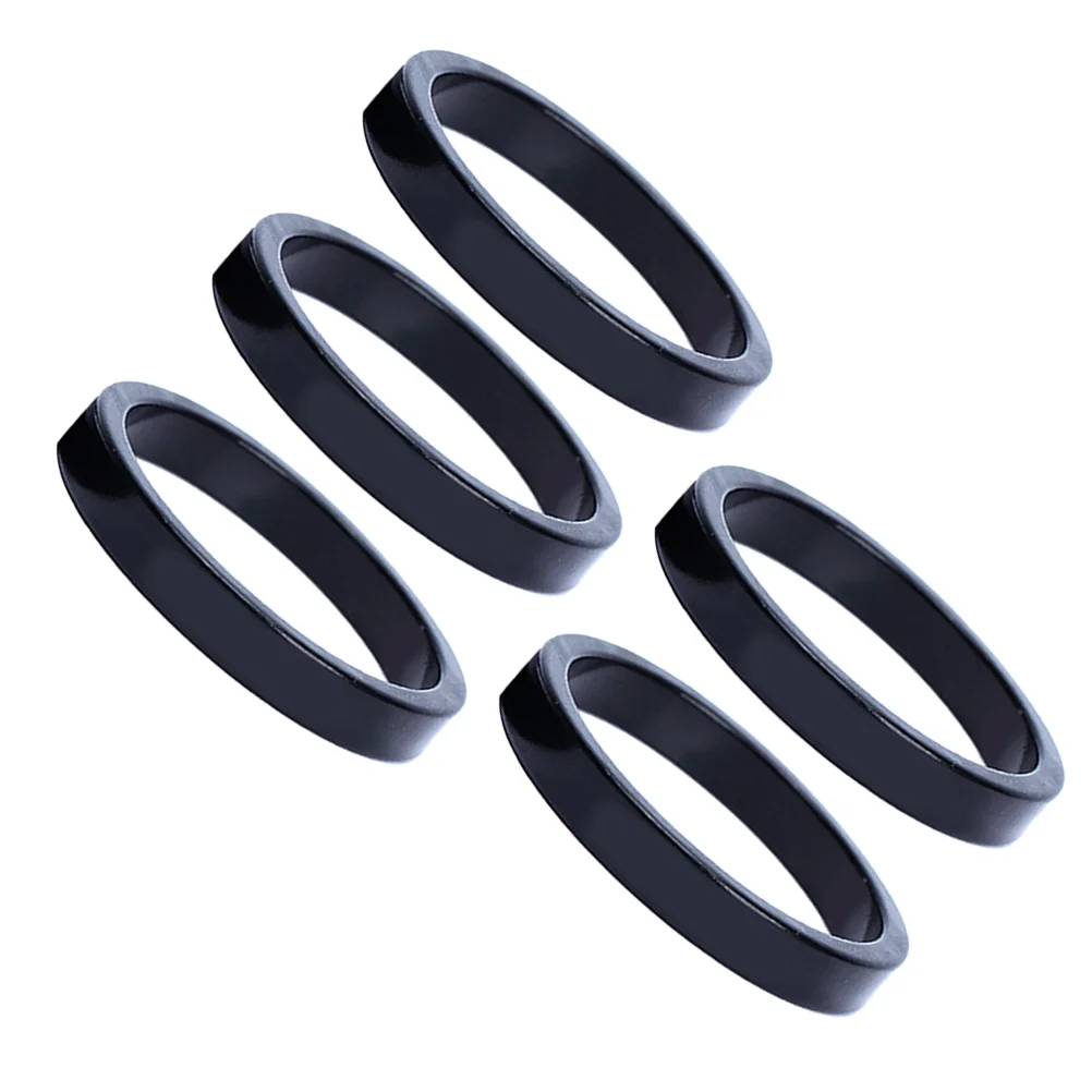 

5Pcs Aluminium Alloy Front Fork Handle Vertical Trimming Washer Bike Headset Spacer Black (2MM)
