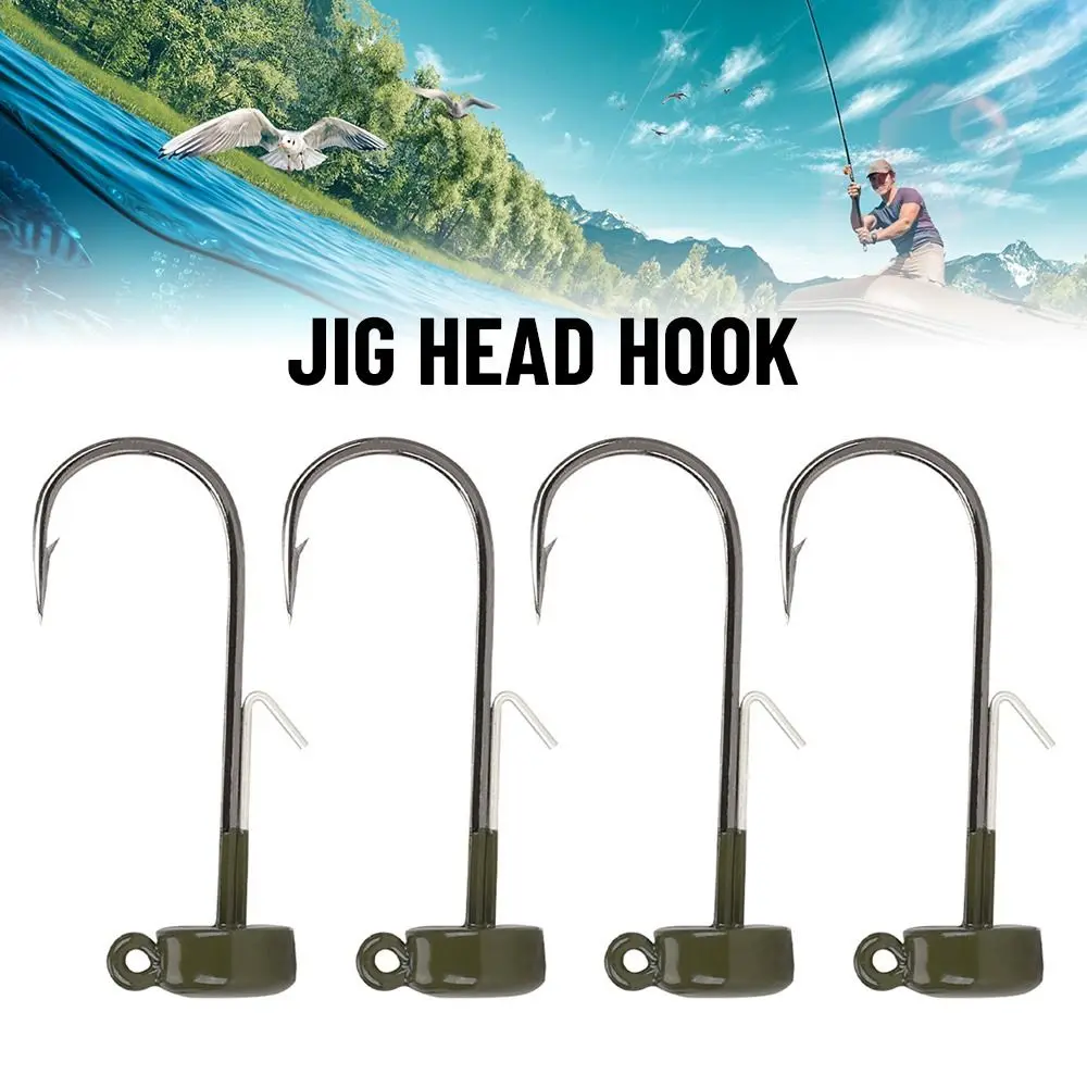 

3.5g 4.7g 7g 10.5g Barb Perforated Tungsten Steel Durable Head Jigging Bait Carbon Steel Head Jig Head Hook