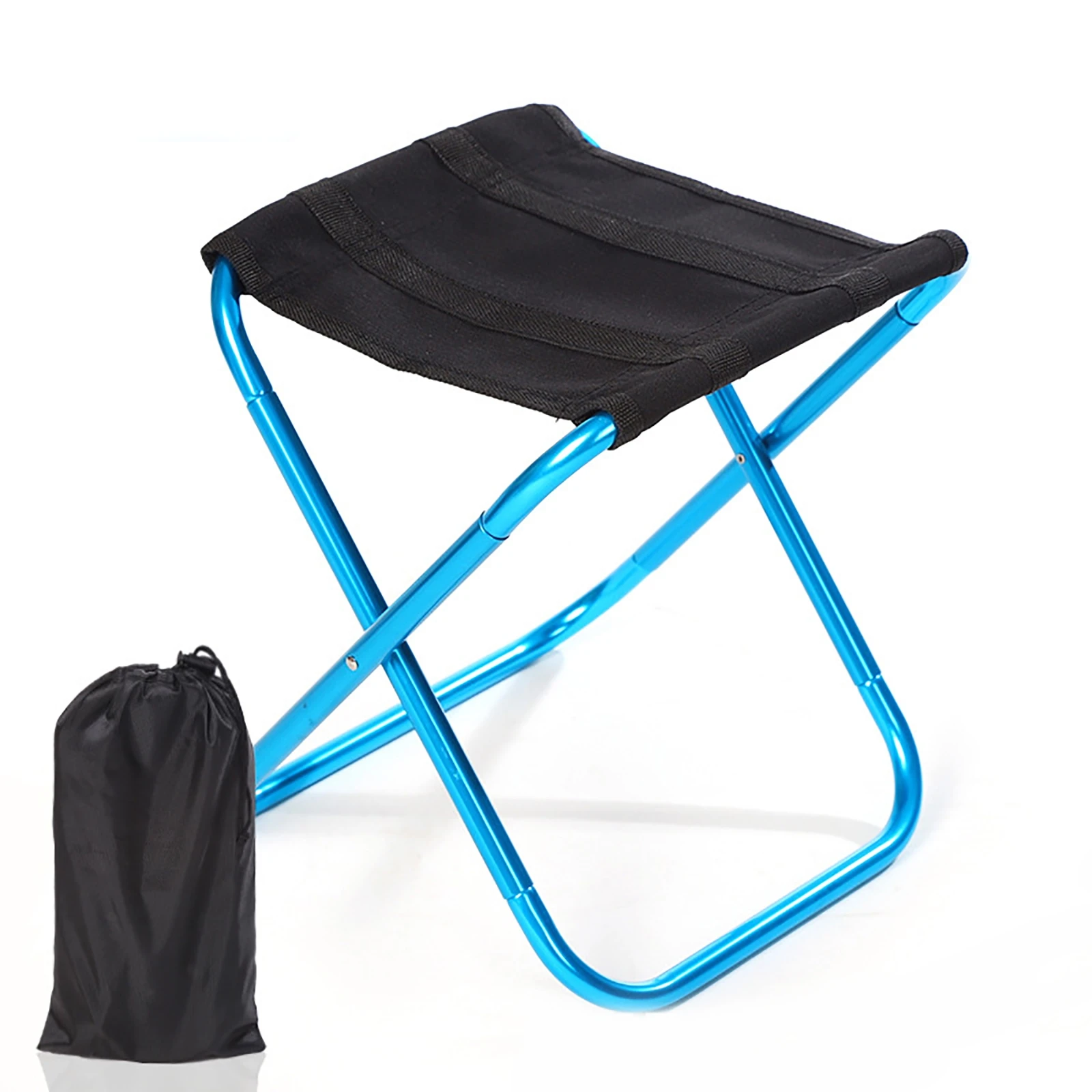 

Outdoor Aluminium Alloy Portable Folding Picnic Camping Stool Mini Storage Fishing Chair Ultralight Furniture Camp Chair