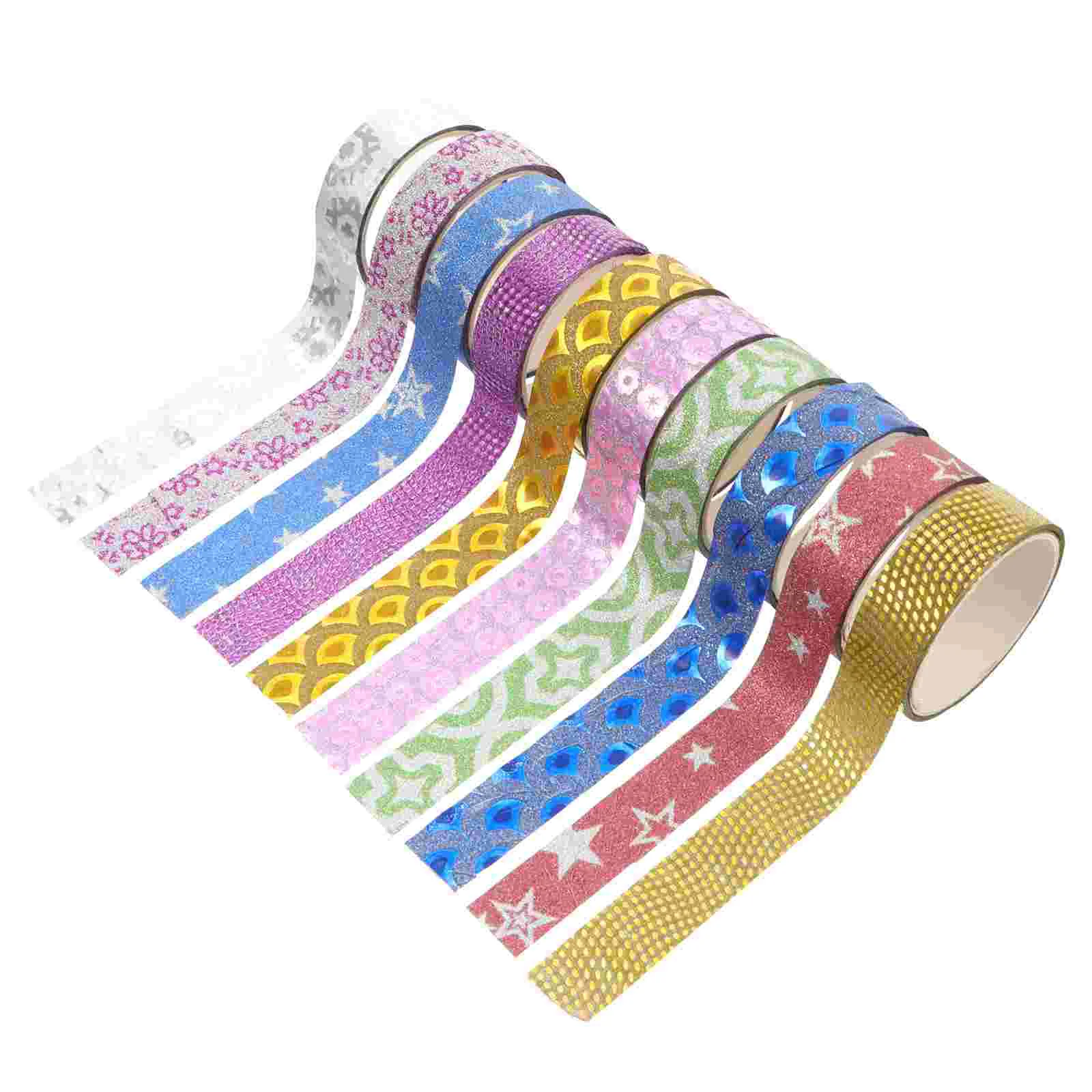 

Tape Washi Colored Masking Diy Stickers Decorative Glitter Decor Paper Sticky Craft Painter Notebook Sticker Planner Planners