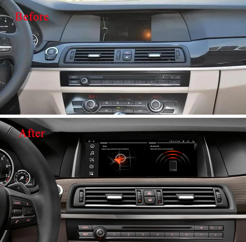 Автомобильный проигрыватель Bonroad Android 10 сенсорный экран для BMW 5 Series F10/F11 520i 525i 528i