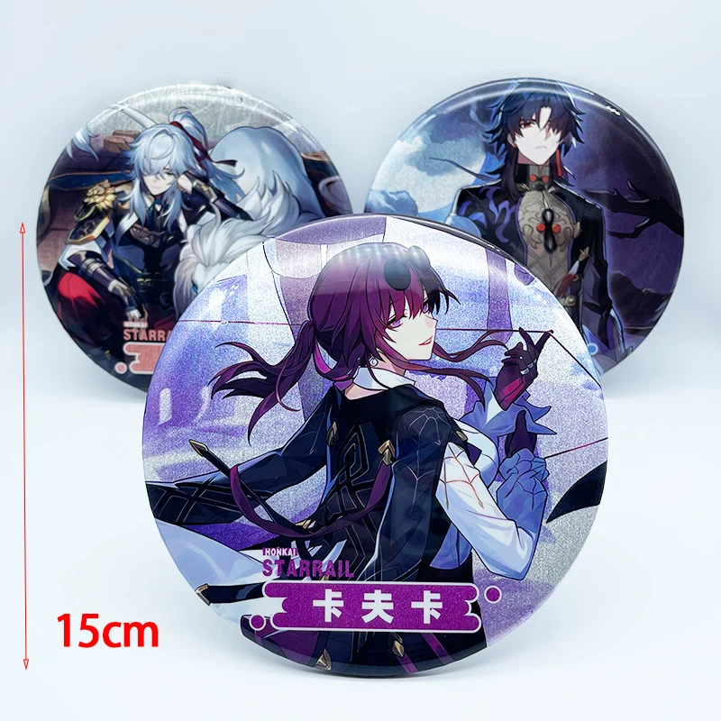 

15CM Game Honkai:Star Rail Figures Dan Heng Jing Yuan March 7th Kafka Stand Model Desk Decor Schoolbag Badge Oversized Badge