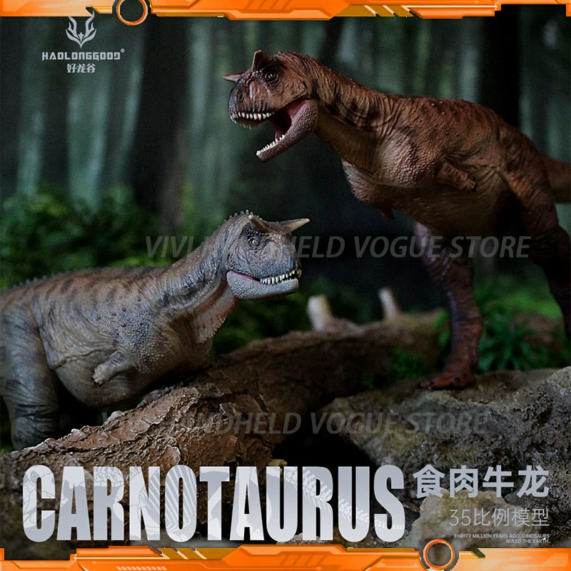 

In Stock HAOLONGGOOD 1/35 22.5cm Carnotaurus Dinosaur Toy Ancient Prehistroy Animal Model Abelisauridae