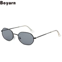 boyarn hot fashion steampunk sunglasses metal small frame ocean sunglasses cross border polygon personalized sunglasses