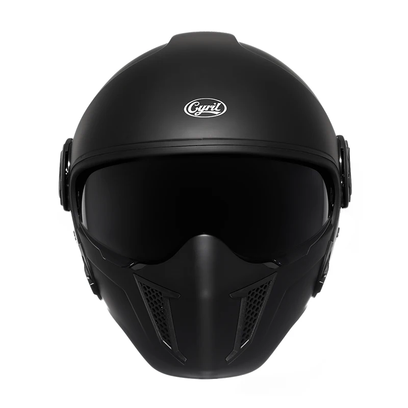 Мотоциклетный шлем Cyril Casco защитный в стиле ретро с сертификатом DOT для мужчин и