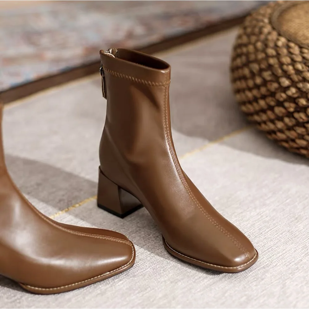 

Shoes for Women New Fashion Retro Women Boots Increase Non-slip Women Leather Shoes Ankle Boots Platform Heels Botas Mujer