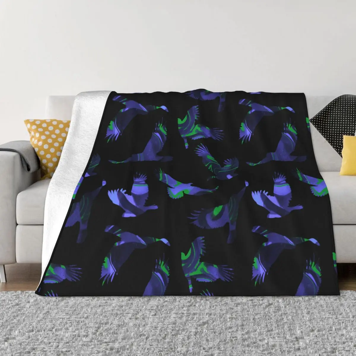 

Flying Eagle Animal Blanket Fleece Textile Decor Multifunction Super Warm Throw Blanket for Bed Couch Plush Thin Quilt