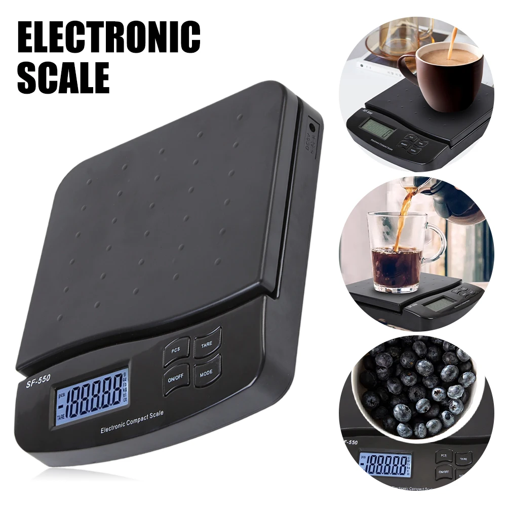 

Electronic Scales Kitchen LCD Digital Scale Battery Operated 25kg/1g Food Scale 6 Units TARE HOLD Measuring For Cooking Baking