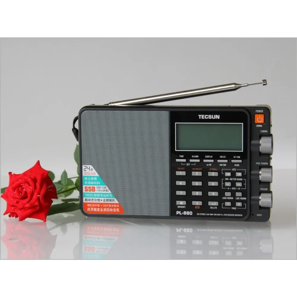 Tecsun PL-880 Высокопроизводительное полнодиапазонное портативное стерео радио с