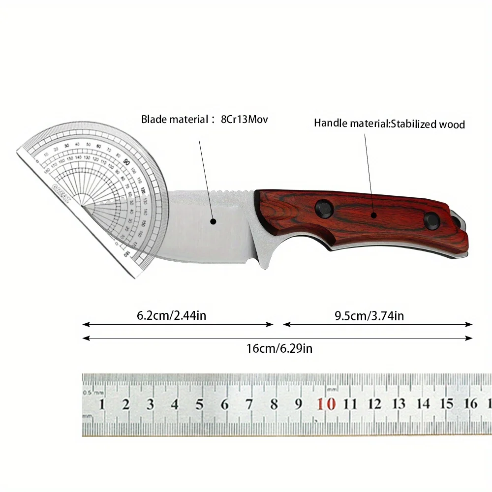 BM 15017 Многофункциональный Нож С Деревянной Ручкой И Фиксированным Лезвием