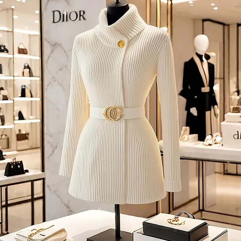 Осень-зима 2022 новый вязаный свитер женская верхняя одежда тонкий уникальный