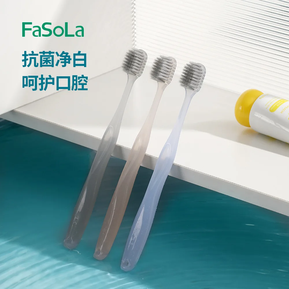 

Youpin 3pcs/lot Household Japanese Style Silver Ion Toothbrush Soft Bristles Clean Oral Toothbrush Antibacterial Toothbrush