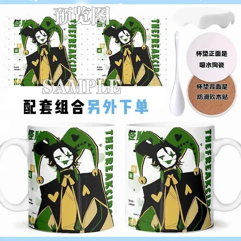Фото Керамическая кружка Harlequin Acg Pierrot Q Version Anime Milk, чашка для напитков, подарок на день рождения №3