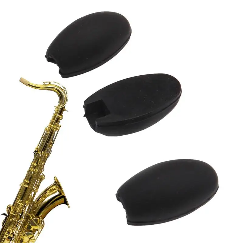 

Sax Mouthpiece Cushions Saxophone Cushion Rubber 3Pcs Mouthpiece Pads Comfortable Finger Rest Cushion Palm Key Pads For Playing