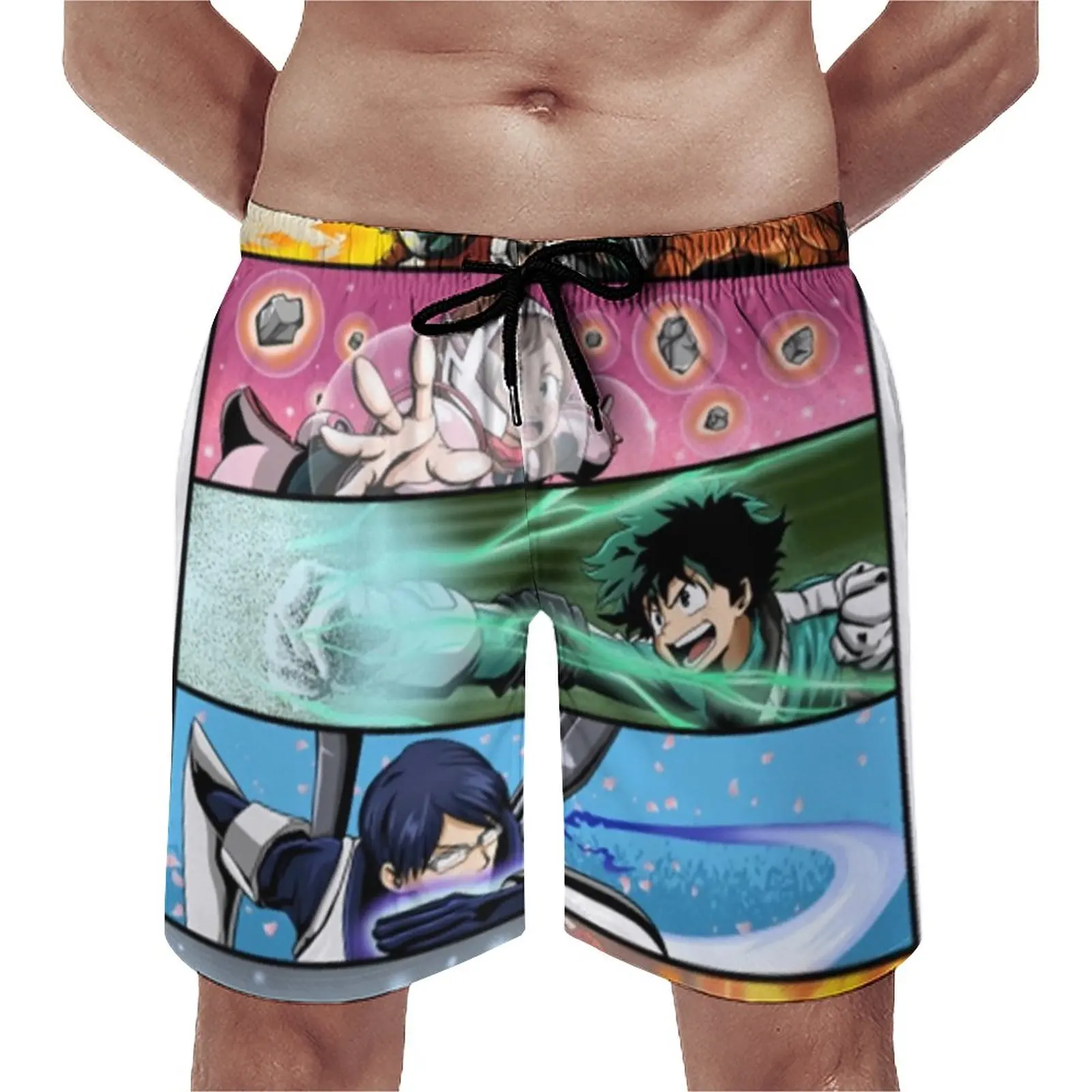 

Спортивные шорты My Hero академия, летние короткие штаны для бега в японском стиле аниме, удобные Гавайские плавки большого размера на заказ