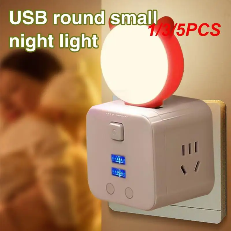 

1/3/5PCS Led Night Light Mini Cute Wall Lamp Plug-in Sensor Bedside Light Bedroom Kid's Room Hallway Corridor Stairs Indoor
