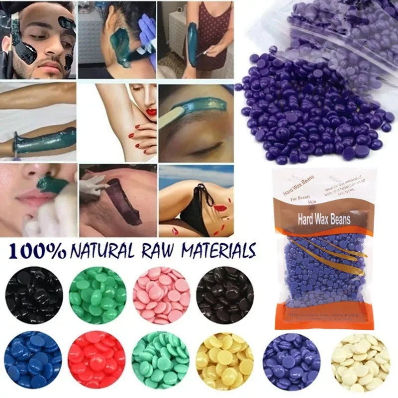 New in Pearl Hard Wax / Brazilian Granules Hot Film Hard Wax Beans Pellet Waxing Body Bikini Hair Removal Care for Painless free