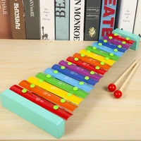baby kids wooden xylophone 15 tones knock piano toys musical instrument 2 mallet