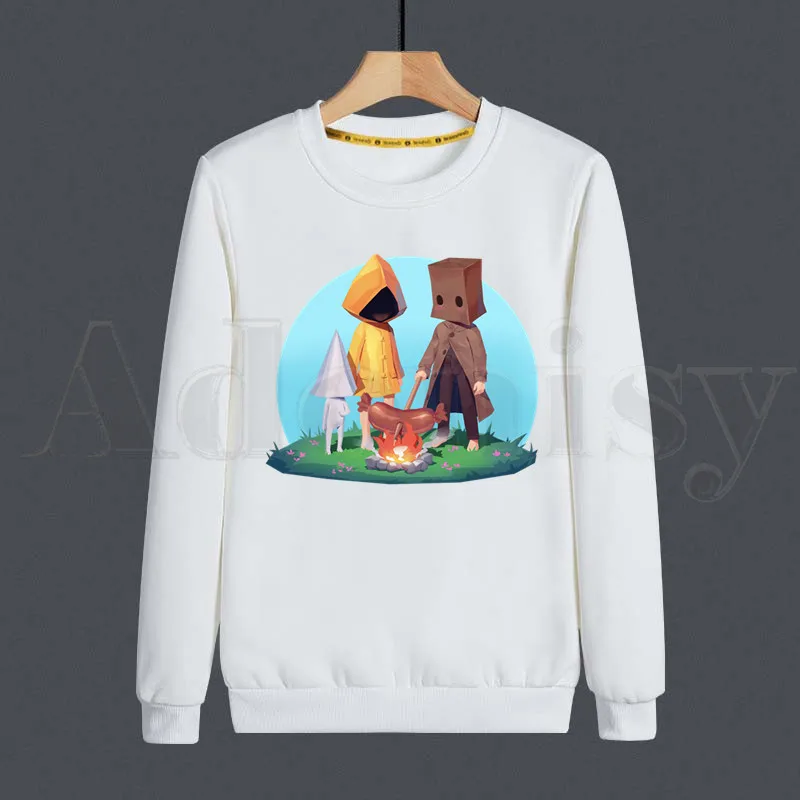 

Limited Little Nightmares Six Maw Creepy Horror Hoodies Sweatshirt Print Trend Mens Clothes Hip-Hop Male Crewneck Hoodies Men