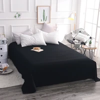 cotton bed sheet solid color flat sheets bedding linen for king queen size bedding sheet home textile