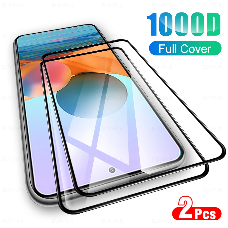 

Закаленное стекло 9H для Xiaomi Redmi Note 10 Pro 10pro max Note10s, защитная пленка для экрана Note 10t 5G Redmi 10 10A 10C, 2 шт.