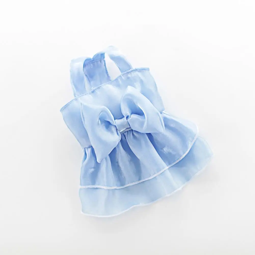 

Stylish Cotton Comfortable Pet Puppy Dog Bowknot Tulle Sling Dress Daily Wear Pet Princess Dress Pet Halter Dress