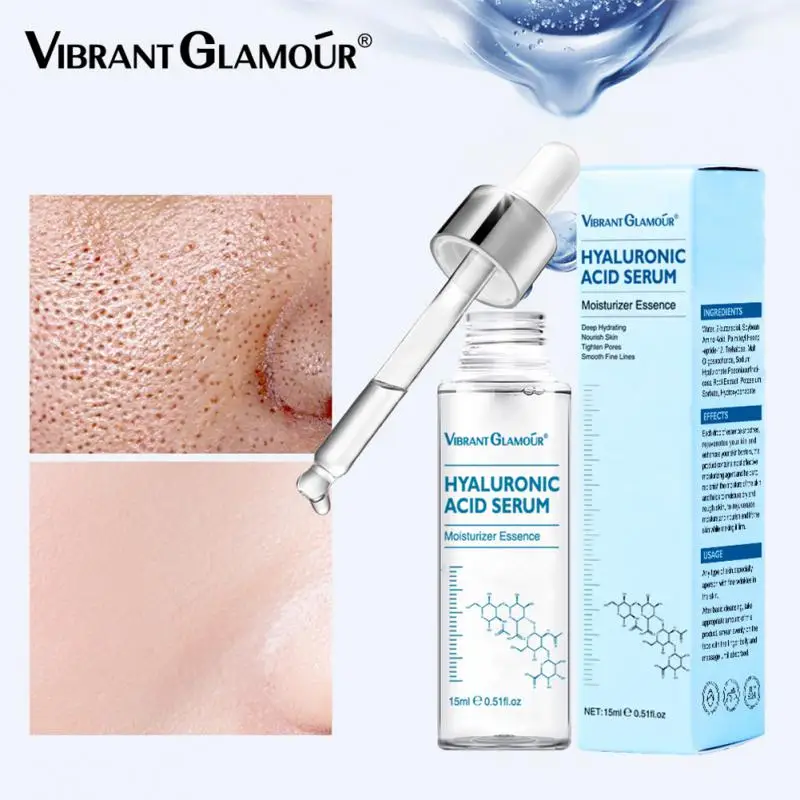 

VIBRANT GLAMOUR Hyaluronic Acid Face Serum Anti-Aging Shrink Pore Whitening Moisturizing Face Cream Dry Skin Care 15ml