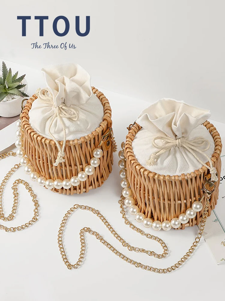 

Соломенная Сумка-мешок на плечо для женщин, дизайнерская пляжная сумка-Кроссбоди из ротанга с вырезами, Женская дорожная сумка, 2022