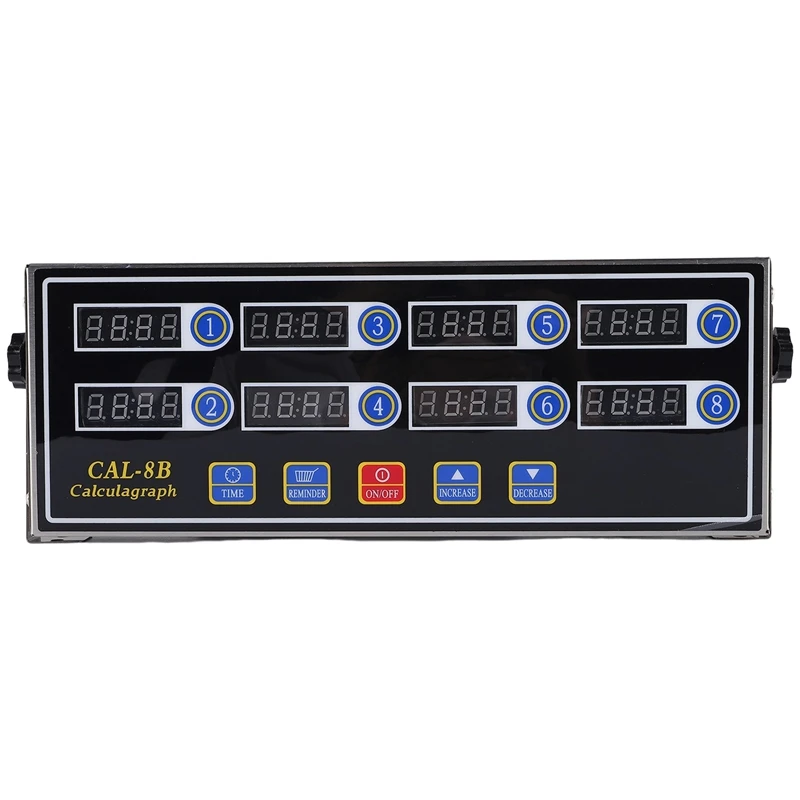 

Новый портативный калькулятор, 8-канальный цифровой таймер, кухонный таймер для приготовления пищи, ЖК-дисплей, часы, напоминание о вибрации