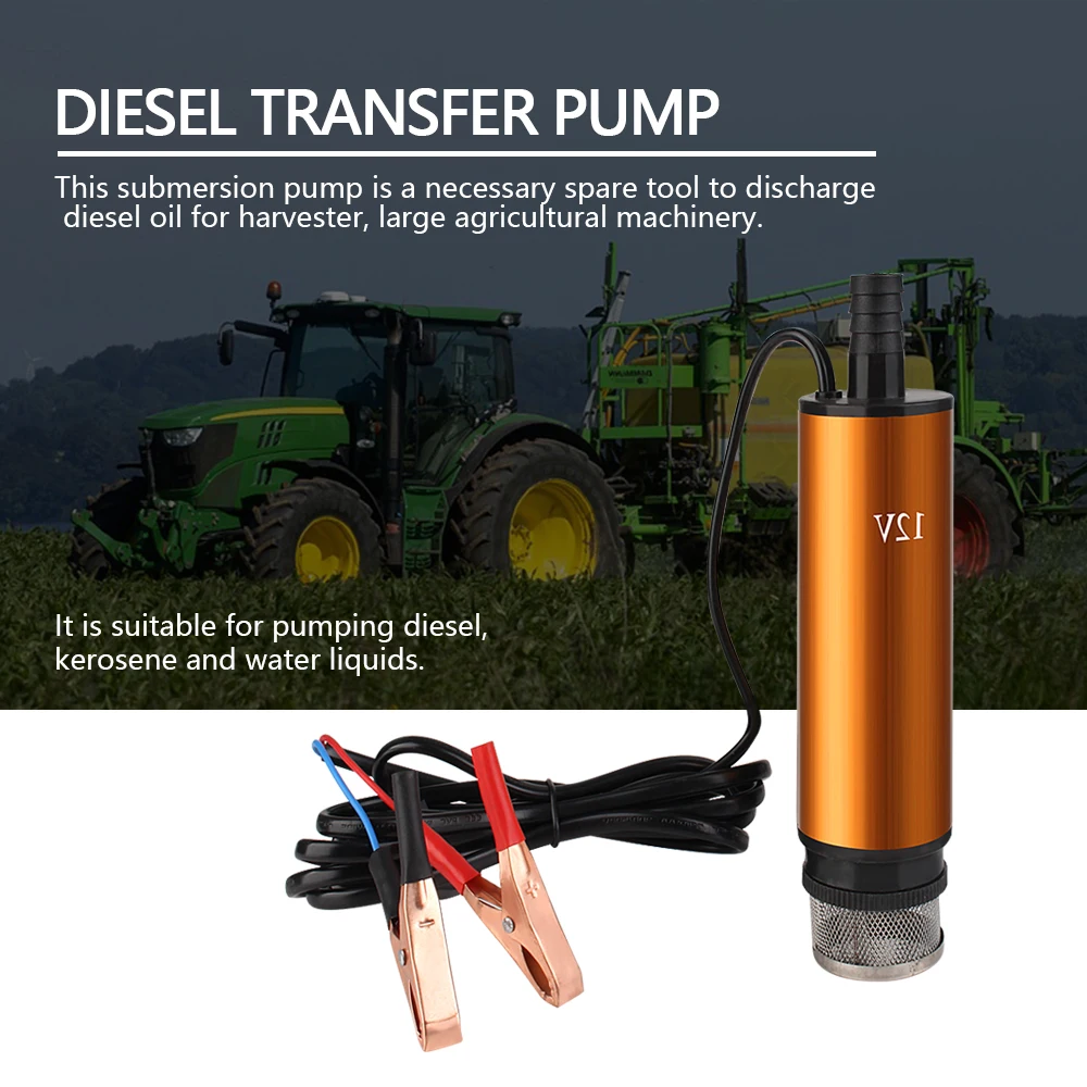 Портативный Электрический Топливный Насос Для Дизельного Масла Погружной Воды 12