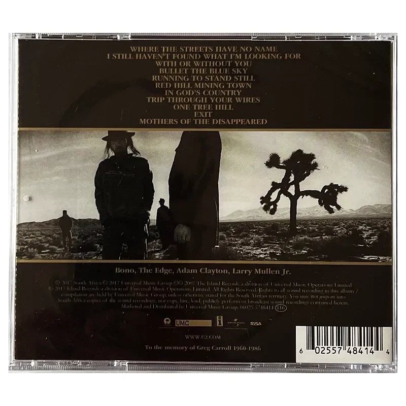 U2 The Joshua Tree: Европейский и американский оригинальный поп-рок альбом на CD для фанатов U2 (art.: 3920dc097ac02) - 3920dc097ac02