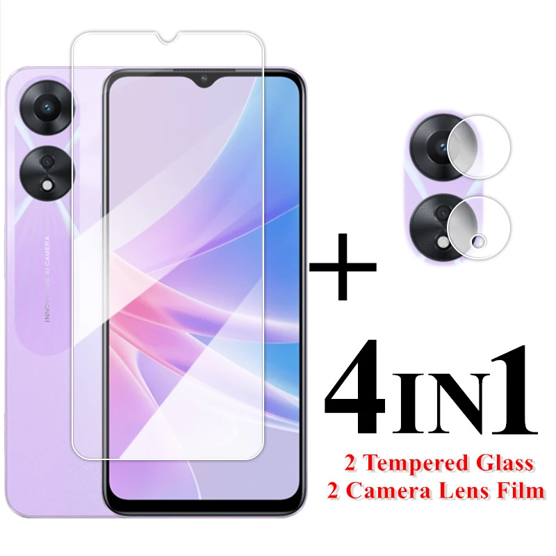 

For OPPO A78 5G Glass 6.56 inch Transparent Screen Protector For OPPO A58 A58X A78 5G Tempered Glass OPPO A58 A58X A78 5G Film